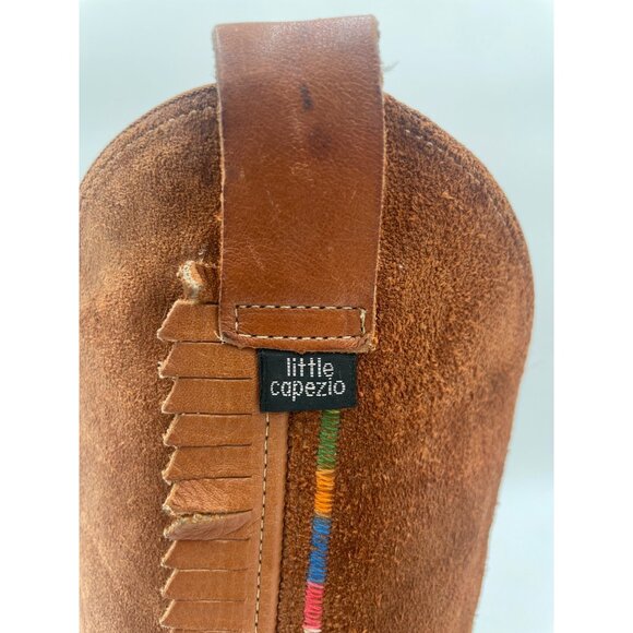 Vintage Original Capezio Brown Leather Suede Cowboy Boots Size 2Medium - Picture 7 of 12